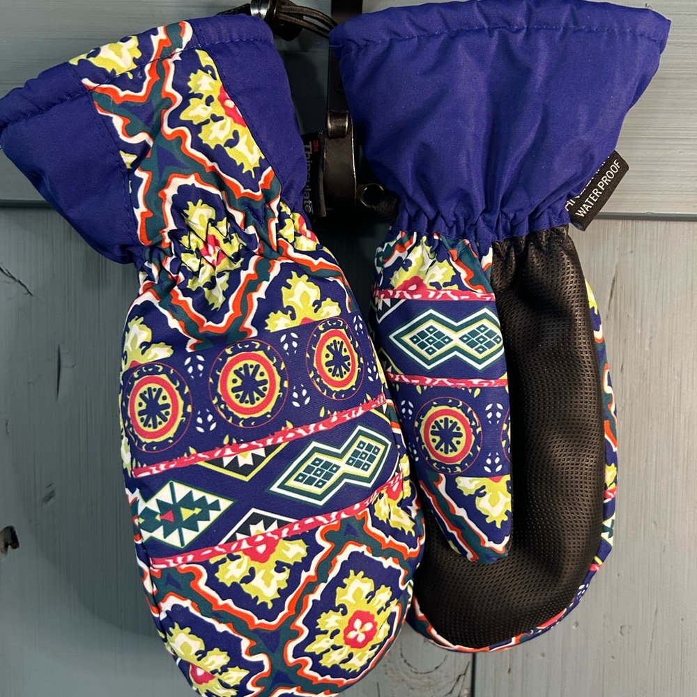 Andorra Waterproof Vibrant Patterned Mittens - Size S/M